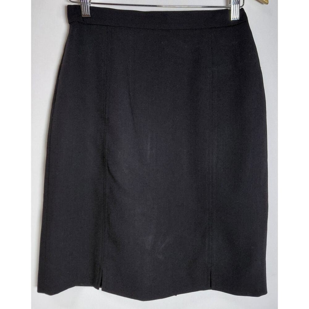 Betty Barclay Black Wool Blend Skirt Solid Lined Women Size 38